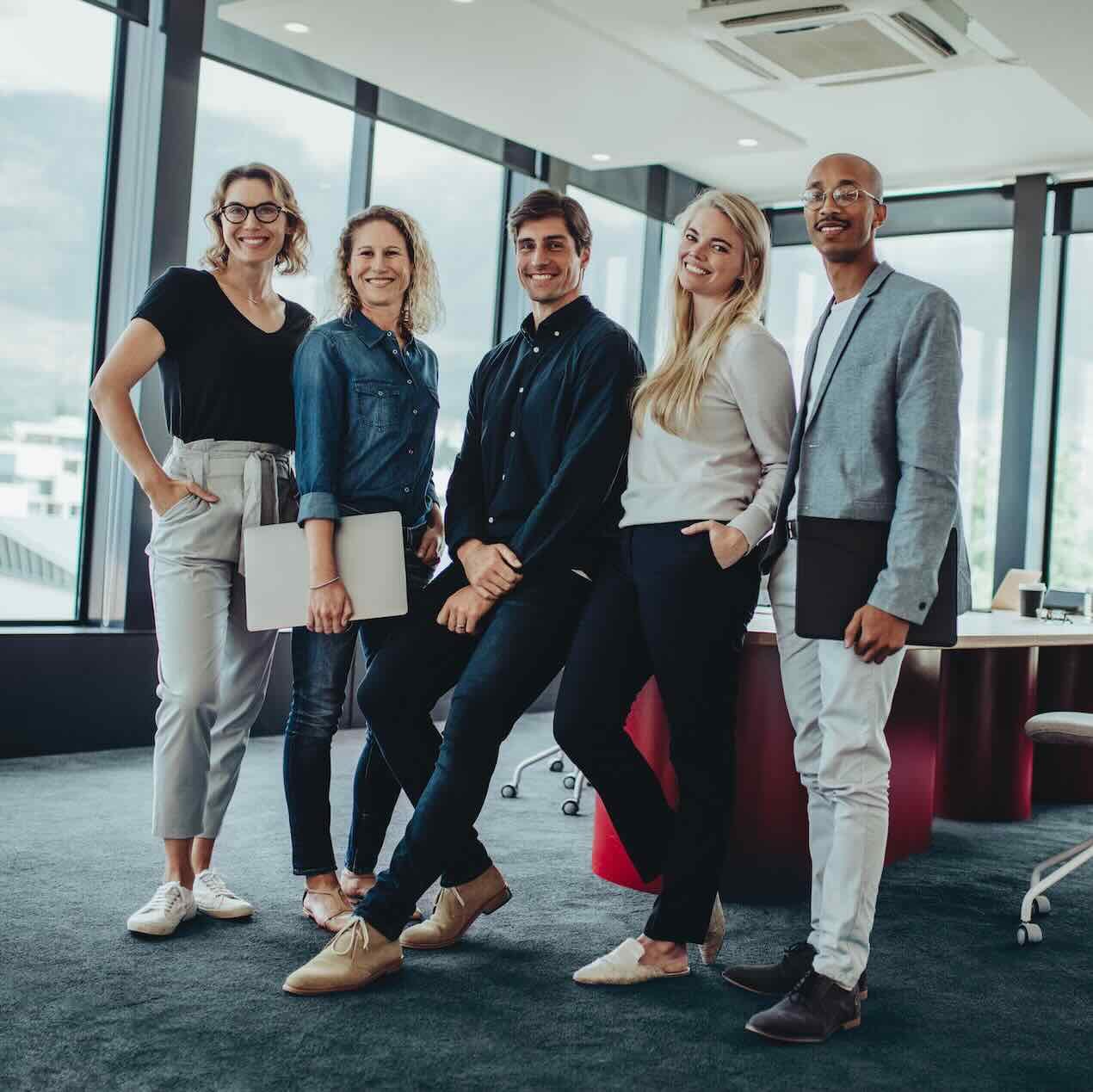 Syntharis Group consultants reviewing a growth strategy with a client